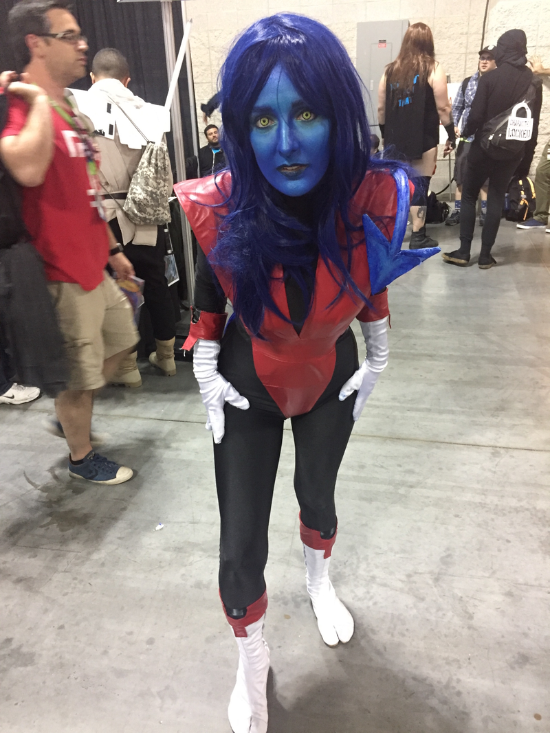 Nightcrawler cosplay so good you can hear the “Bamf!”